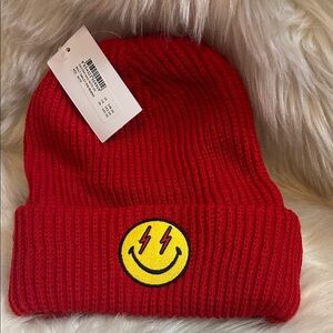 Aviator Nation BOLT Smiley rib beanie NWT!
